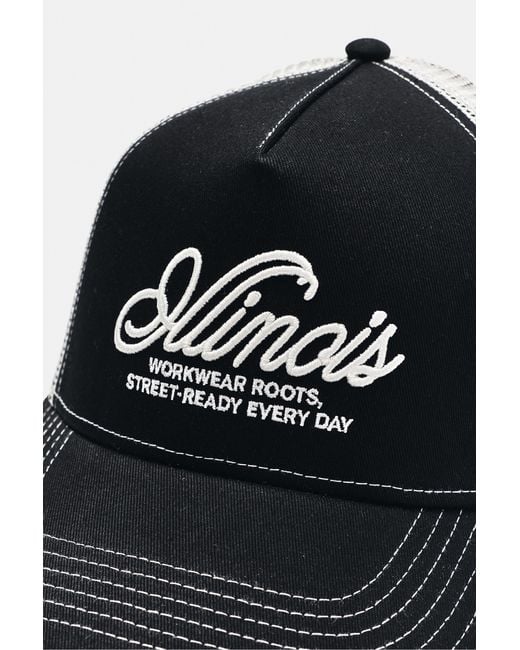 Pull&Bear Illinois Trucker-Cap in Black für Herren