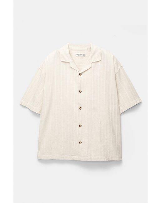 Pull&Bear Kurzarmhemd Mit Leinen in White für Herren