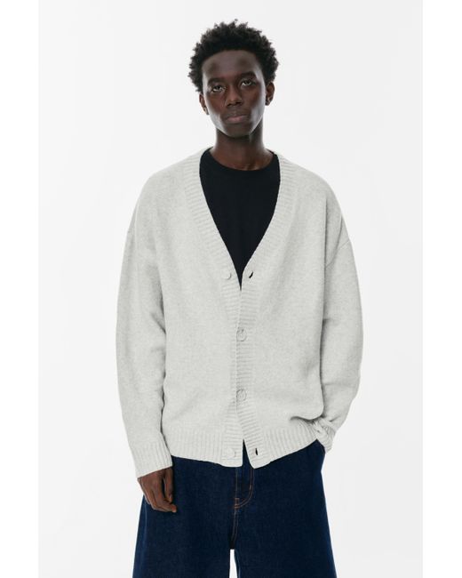 Pull&Bear Basic-Cardigan in White für Herren