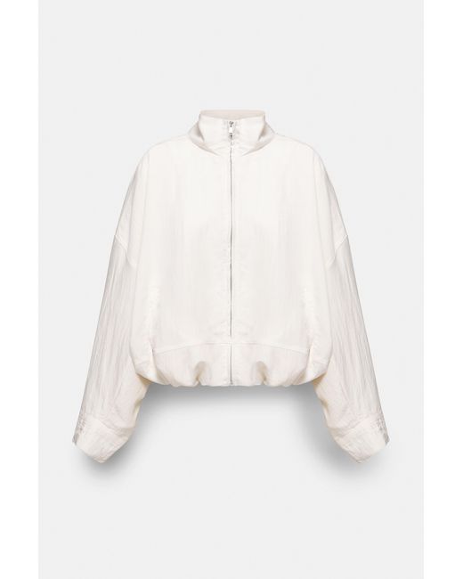 Pull&Bear White Balloon Jacket With A High Neck