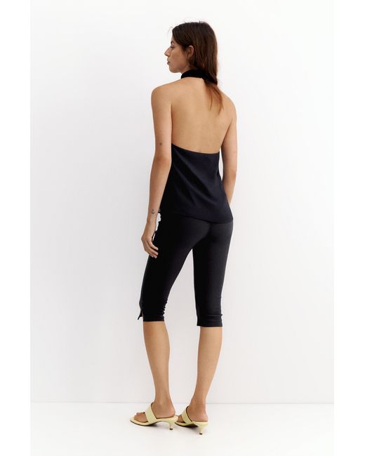 Pull&Bear Blue Flowing Halter Top