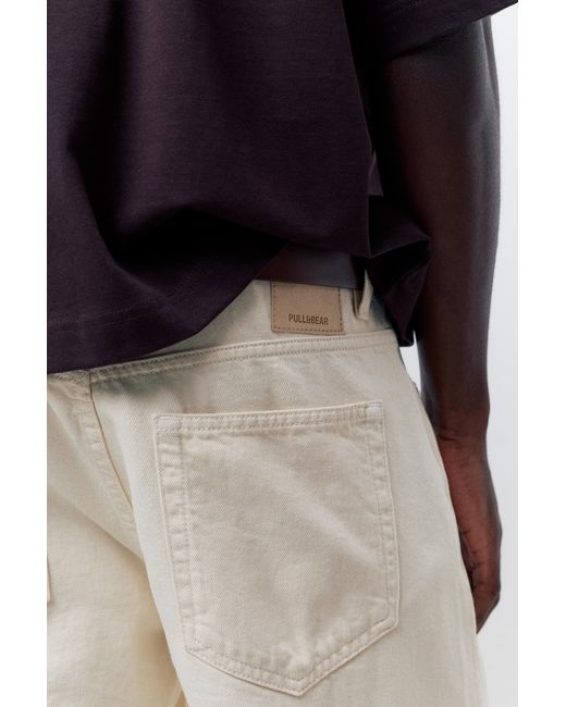 Pull&Bear Blue Standard Denim Bermuda Shorts for men