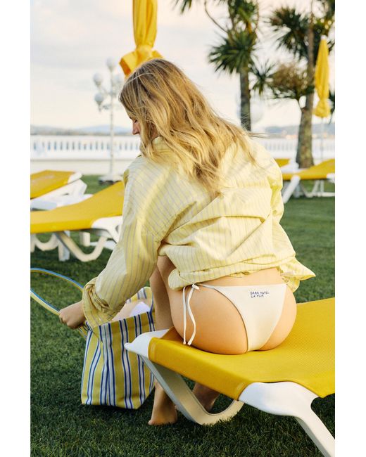Bas De Bikini Brodé Pull&Bear en coloris Blue