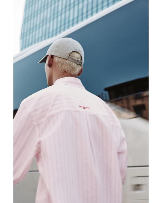 Pull&Bear Multicolor Striped Long Sleeve Shirt for men