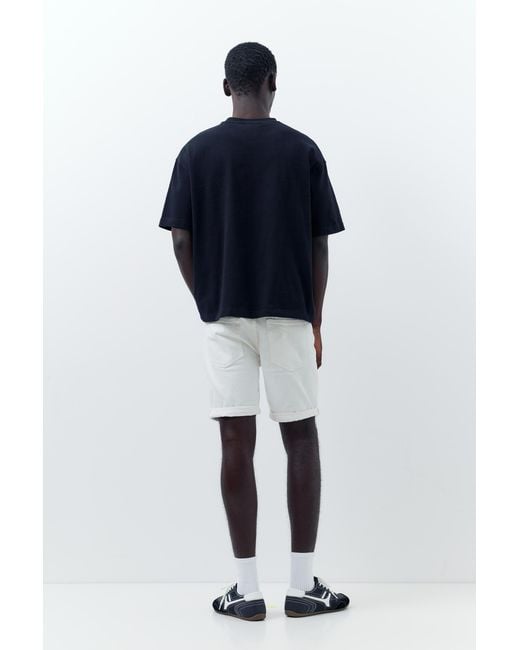 Pull&Bear Blue Ripped Denim Bermuda Shorts for men
