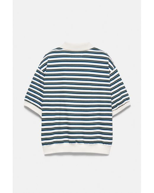 Polo À Rayures Pull&Bear en coloris Black