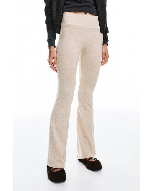 Pull&Bear Black Soft Touch Flared Trousers