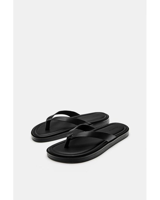 Pull&Bear Flache Sandalen in Gray für Herren