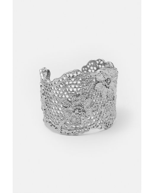 Pull&Bear Metallic Lace Effect Bangle