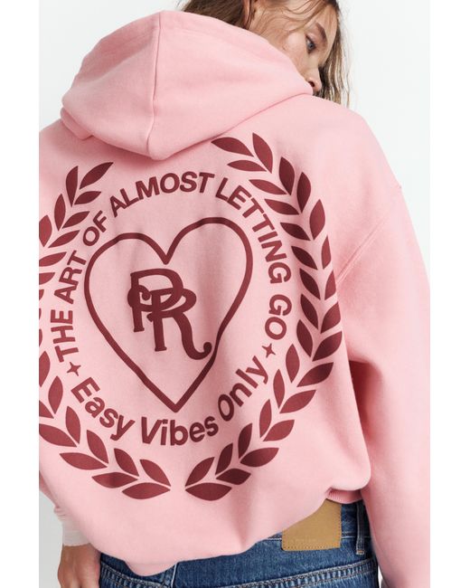 Pull&Bear Hoodie Met Hartprint in het Pink