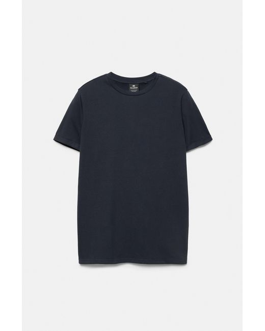 Pull&Bear Blue Muscle Fit T-Shirt for men