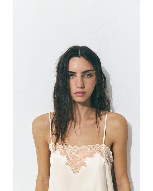 Pull&Bear Gray Strappy Camisole Top