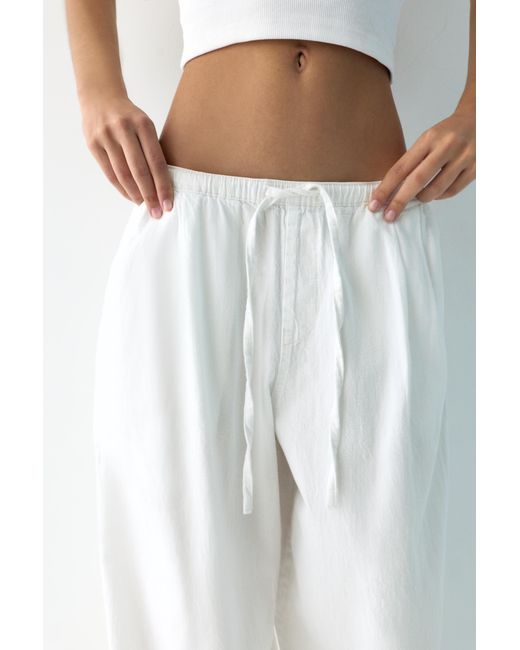 Pull&Bear Black Sarouel Trousers With Elasticated Waist