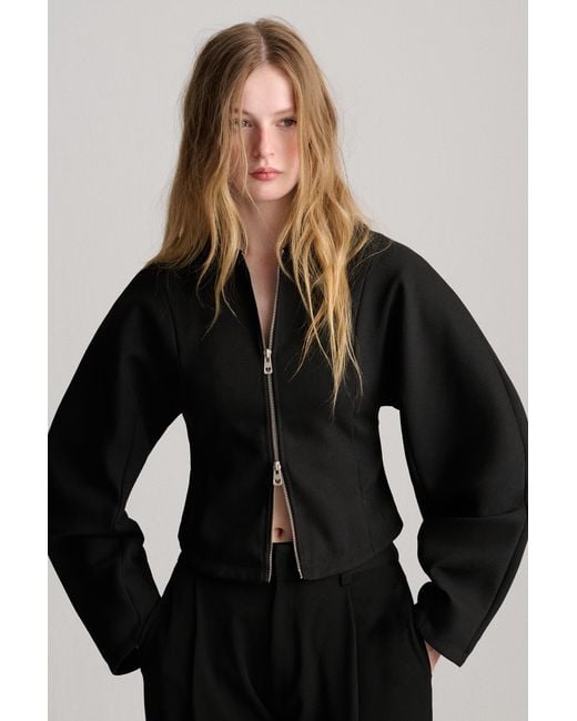 Pull&Bear Black Tailored Fit Jacket With Heart Detail