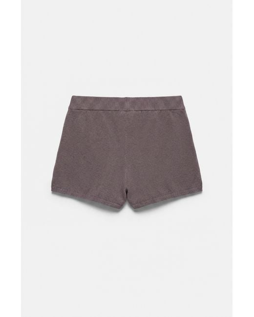 Pull&Bear Gebreide Short Met Studs in het Multicolor