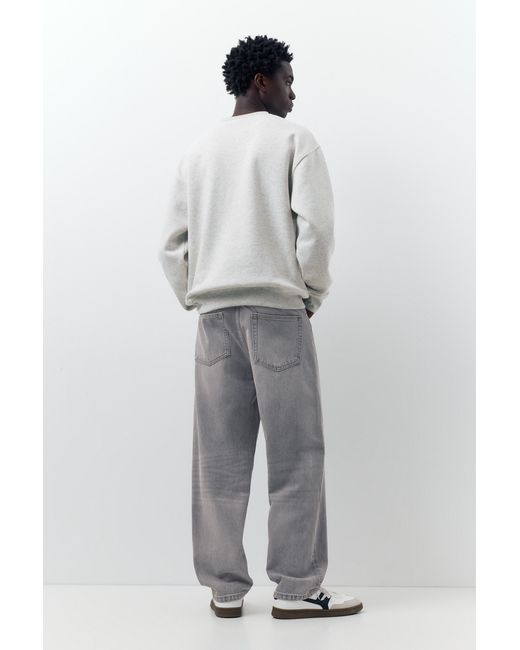 Pull&Bear Black Baggy Jeans for men