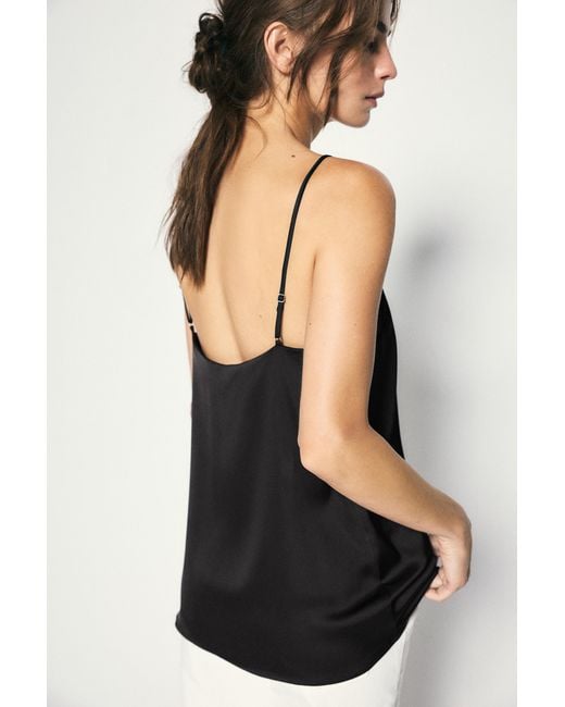 Pull&Bear Gray Satin Cami Top