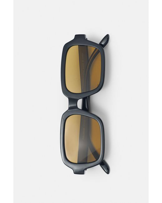 Pull&Bear Black Square Resin Sunglasses