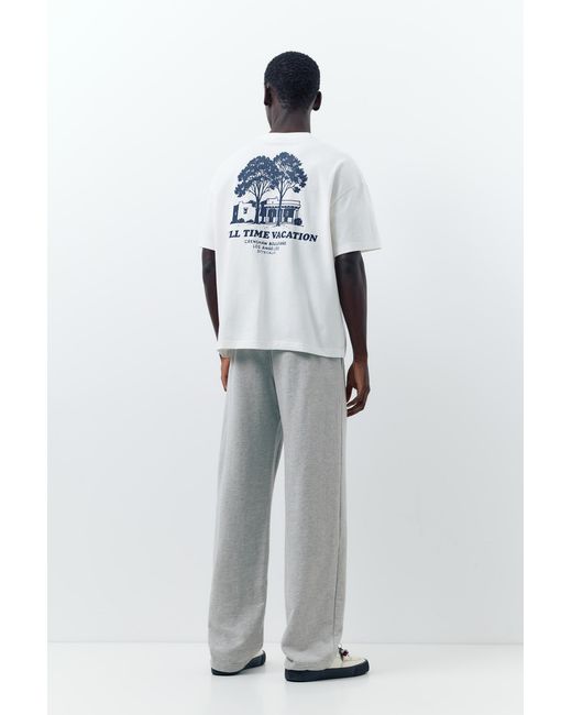 Pull&Bear Blue Varsity Jogger Sweatpants for men