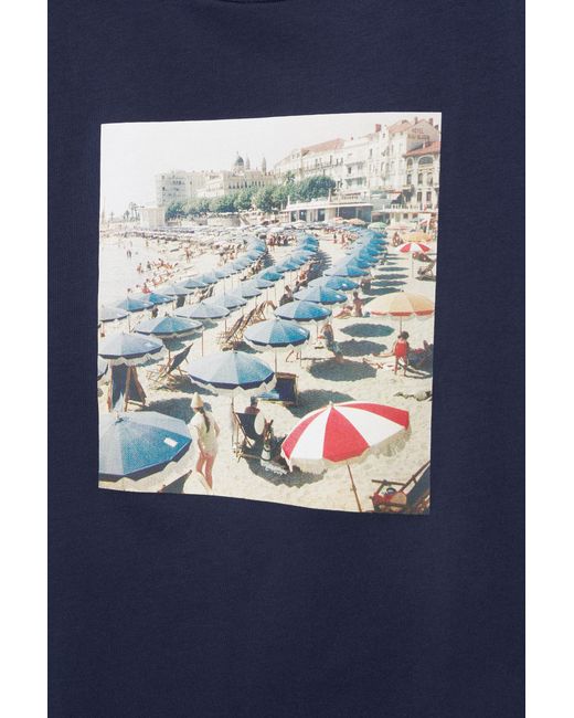 Pull&Bear T-Shirt Slim Aarons in het Blue