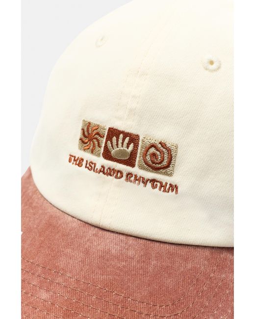 Pull&Bear White Island Rhythm Embroidered Cap for men