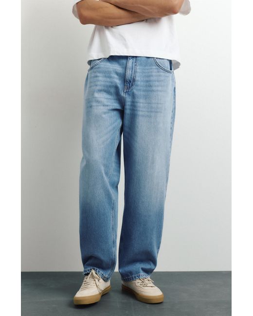 Pull&Bear Baggy Relaxed Jeans in het Blue voor heren