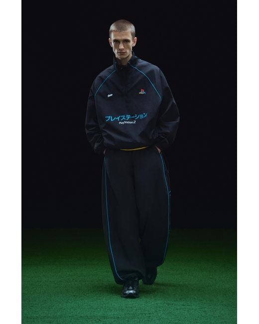 Pull&Bear Black Playstation X Stwd Lightweight Zip-Up Jacket for men