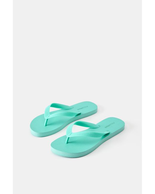 Pull&Bear Gray Flache Sandalen
