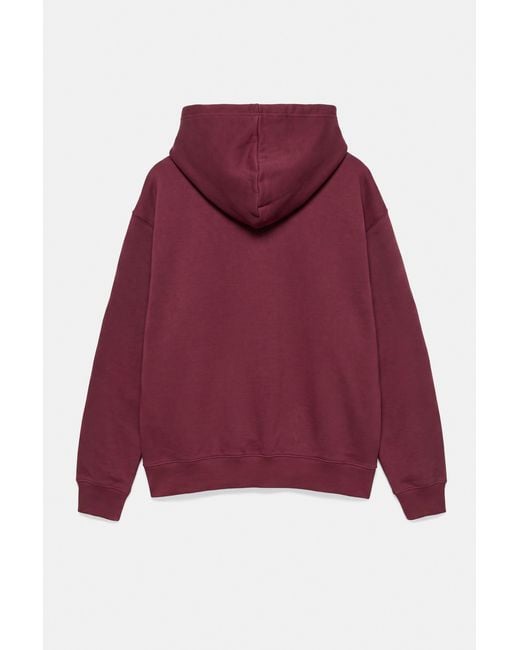 Pull&Bear Basic Sweater Met Capuchon in het Red voor heren