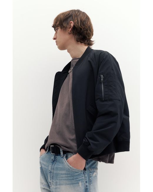 Pull&Bear Blue Lightweight Bomber Jacket for men