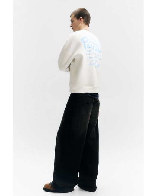 Pull&Bear Blue Peanuts Sweatshirt for men