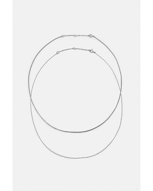 Pull&Bear 2-Pack Basic Kettingen in het White