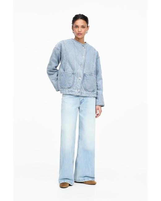 Pull&Bear Blue Padded Denim Jacket