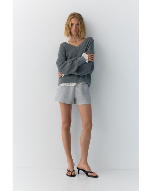 Pull&Bear Brown V-Neck Jumper
