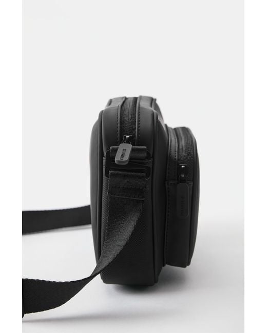 Pull&Bear Gecoate Schoudertas in het Black voor heren