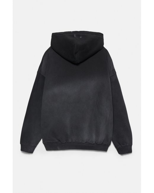 Sweat À Capuche Délavé Pull&Bear pour homme en coloris Black