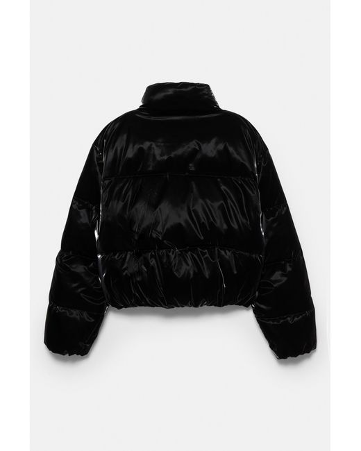 Pull&Bear Blue Puffer Jacket With A Shimmery Finish