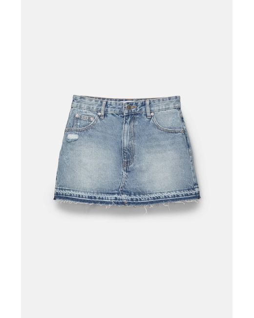 Pull&Bear White Mini-Jeansrock