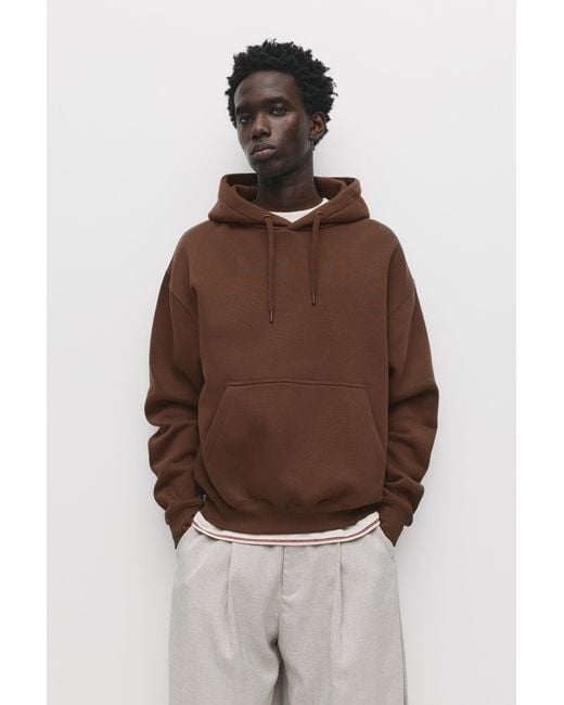 Pull&Bear Brown Basic Hoodie for men