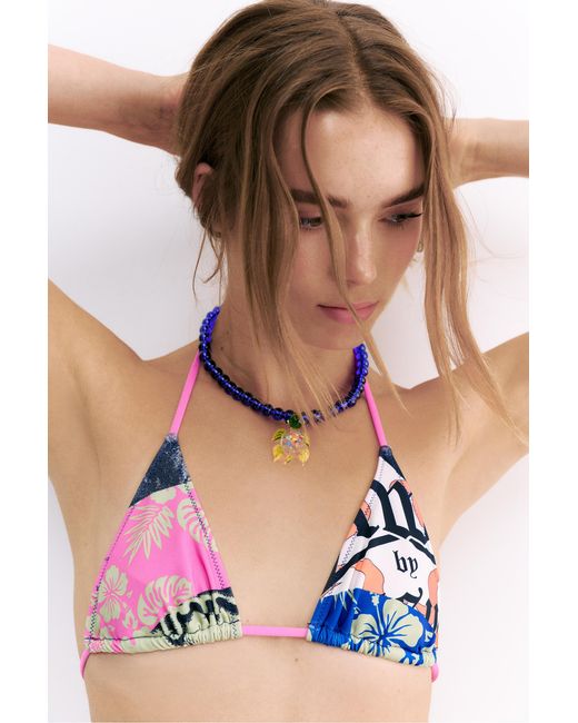 Pull&Bear Blue Pleasures X Stwd Bead Necklace