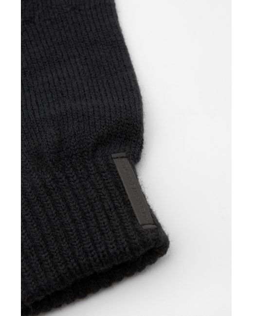 Pull&Bear Black Knit Gloves for men