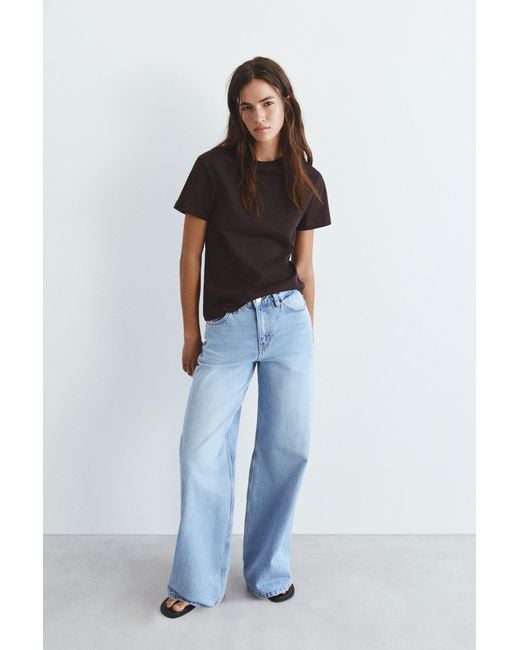 Pull&Bear Brown Short Sleeve T-Shirt 100% Cotton