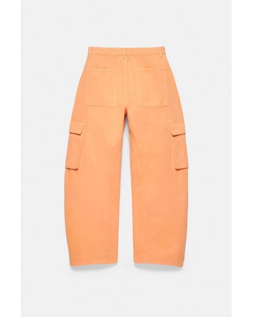 Pantalon Cargo Ballon Pull&Bear en coloris Orange