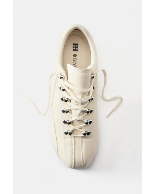 Pull&Bear Bowling Sneakers in het White