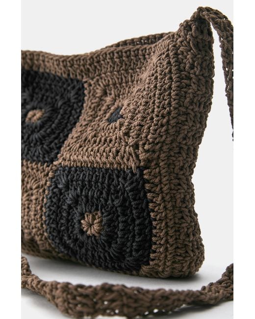 Borsa A Tracolla Crochet di Pull&Bear in Black da Uomo