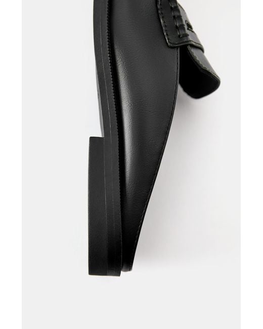 Pull&Bear Black Slingback Loafers for men