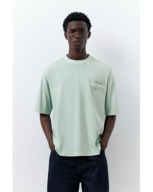Pull&Bear Star Wars T-Shirt in het Green voor heren