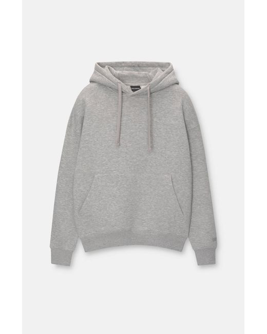 Pull&Bear Basic-Hoodie in Gray für Herren