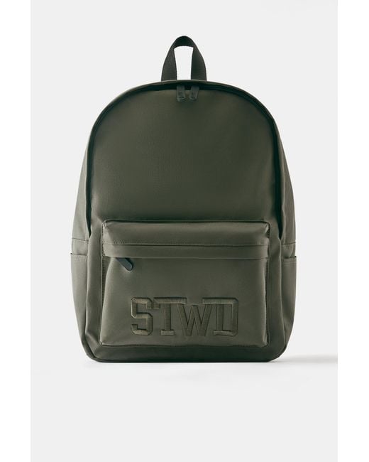 Pull&Bear Green Stwd Backpack for men