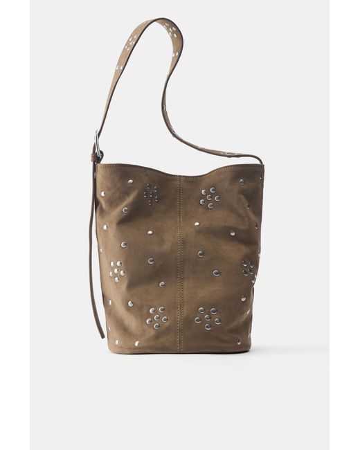 Pull&Bear Multicolor Studded Tote Bag
